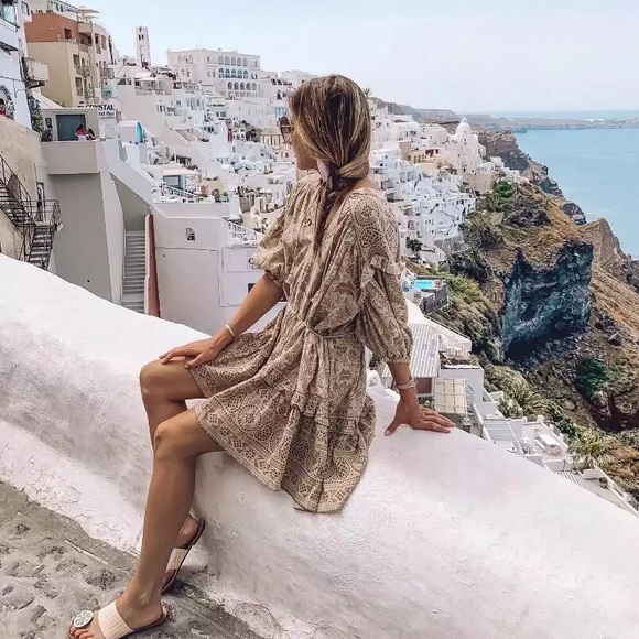 Mykanos Gypsy Inspired Paisley Floral Shift Dress - Picture 2 of 16